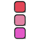 3pcs Lens Filter Kit for Gopro Hero 8 Action Camera Waterproof Housing Case