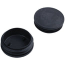 Blanking End Round Tube Inserts Cap Cover 50mm Dia Black 12 Pcs V9T6