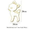 Children Cartoon Decorative Mirror Bathroom Baby Room Wood Acrylic Mirror F