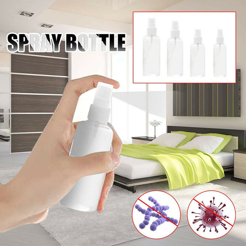 4pcs Transparent Plastic Perfume Spray Bottles Empty Refillable Bottles A