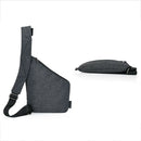 Fashion Men Canvas Chest Bag Simple Messenger Bag Crossbody Bag Black