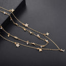 Multi-layer Moon Star Pendant Necklace Clavicle Chain Jewelry (Style 2) A