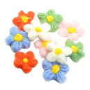 10pcs Crochet Flowers Patches Embellishment Scrapbook for Bag Hairclip Decor