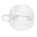 Round Double Wall Borosilicate Glass Cup Coffee Mug Cup Clear  Heat-resistant