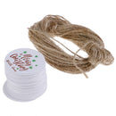 100PCS Letter Merry Christmas Kraft Paper Gift Tags with Jute Twine DIY JC3C