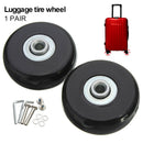 2 Sets Luggage Suitcase Replacement Wheels OD 50mm Axles Washers Wrenches Parts