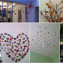 12pcs PVC Butterfly Wall Stickers Wedding Party Butterflies  Decr Yellow