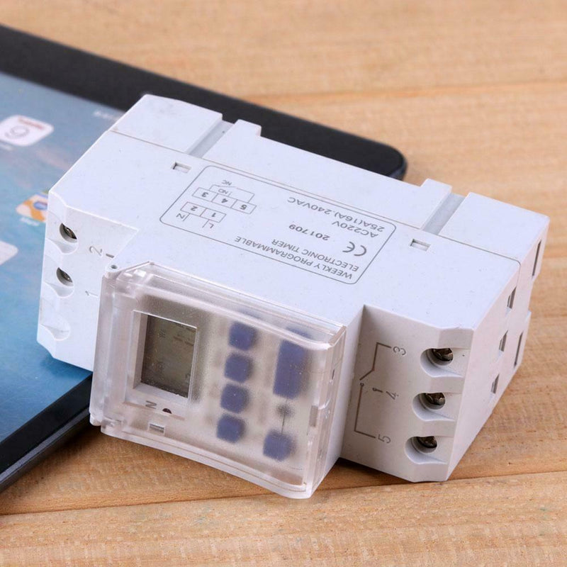 220VAC 16A Din Rail Digital Programmable Timer Switch Relay Timer Control