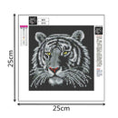 5D DIY Diamond Painting Black Tiger Cross Stitch Embroidery Rhinestones Kit