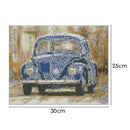 Car Pattern Round Diamond Painting 5D Full Drill Cross Stitch Drawing Decor