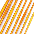 8Pcs Golden Double End Crochet Hook Bamboo Knitting Needle Set Home Weave N