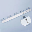 Chrome Double-deck 5 Hook Wall Hanger Coat Hat Towel Rack Bathroom Bedroom