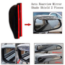 2X Side Rear Mirror Visor Car Accessories Rain Snow Guard Black Eyebrow US.