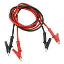 1m Long Alligator Clip Electrical Clamp Insulated Test Lead Cable Pair