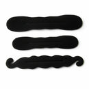 3 Pcs Set Hair Fast Bun Magic Foam Sponge Hair Tool Bun Maker T Plate M4Q1 O4S9