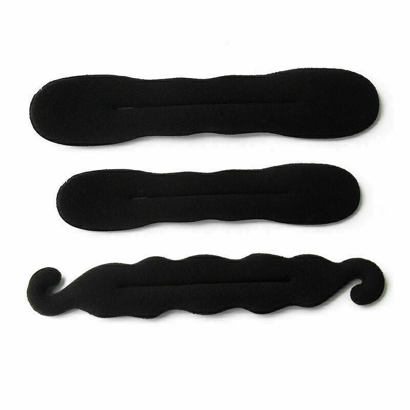 3 Pcs Set Hair Fast Bun Magic Foam Sponge Hair Tool Bun Maker T Plate M4Q1 O4S9