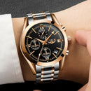 Lige Watch Men'S Fashion Sport Steel Leather Casual Business Quartz Wristwa