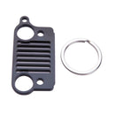 Black Stainless Steel Jeep Grill Key Chain, KeyChain, KeyRing CJ, JK, TJ,