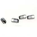 4pcs Wheel Tyre Tire Valve Stems Air Dust Cover Screw Caps Car Truck Bike Gray
