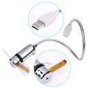 Flexible LED Clock Mini Power USB Fan Gooseneck For Home Office PC Notebook