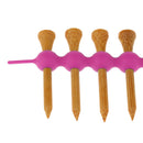 2 Pieces Golf Tee Holder with 8 Pieces 55mm Wood Golf Tees