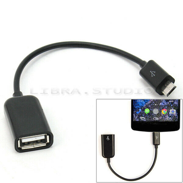 Brand New Black Micro USB Host OTG Adapter Cable for Android Cell Phones