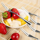 5x Cocktail Dessert Fork Tasting Stainless Steel Appetizer Cake Fruit Forks EAO