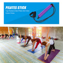 Yoga Resistance Band Pilates Stick Home Gym Fitness Equipment (Purple) A