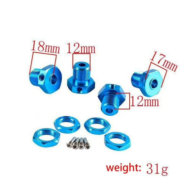 RC Car Alum Wheel Hub Nuts 17mm Hex Nuts Threadlock Replace 5353 for TRAXXA G6H3