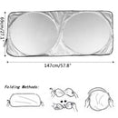 Auto Car Front Rear Window Foldable Jumbo Visor Sun Shade Windshield Cover G Cy