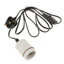 UK Plug Ceramic Heat Emitter Reptile Light Base Brooder Lamp Holder Socket