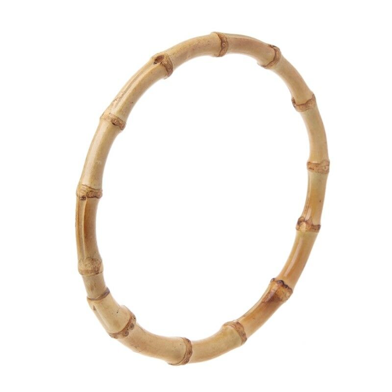 1 x Round Bamboo Bag Handle for Handcrafted Handbag DIY Bags Accessories New