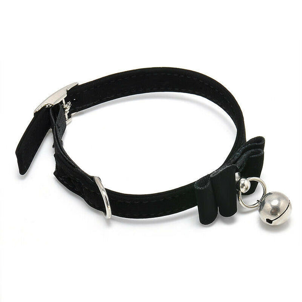 Pet Cat Kitten Collar Adjustable Safety Buckle Neck Strap With Bell Color:B