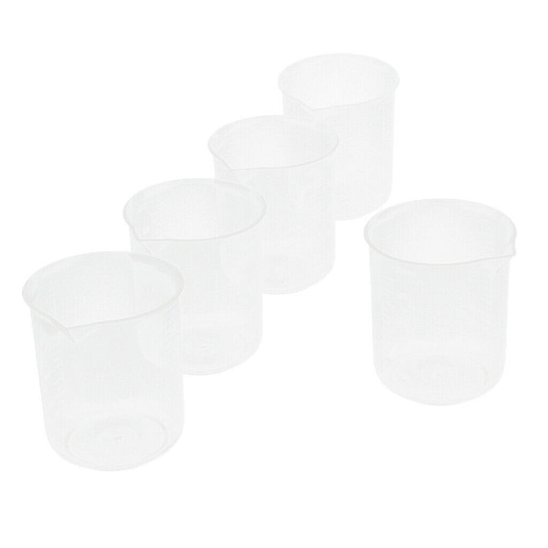 5 Pcs 500ml Plastic Clear Measuring Measurement Cup Lab Kitchen