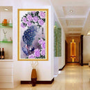 DIY Diamond mbrodery Painting Cross Stith Flower Peacock Home Decoration