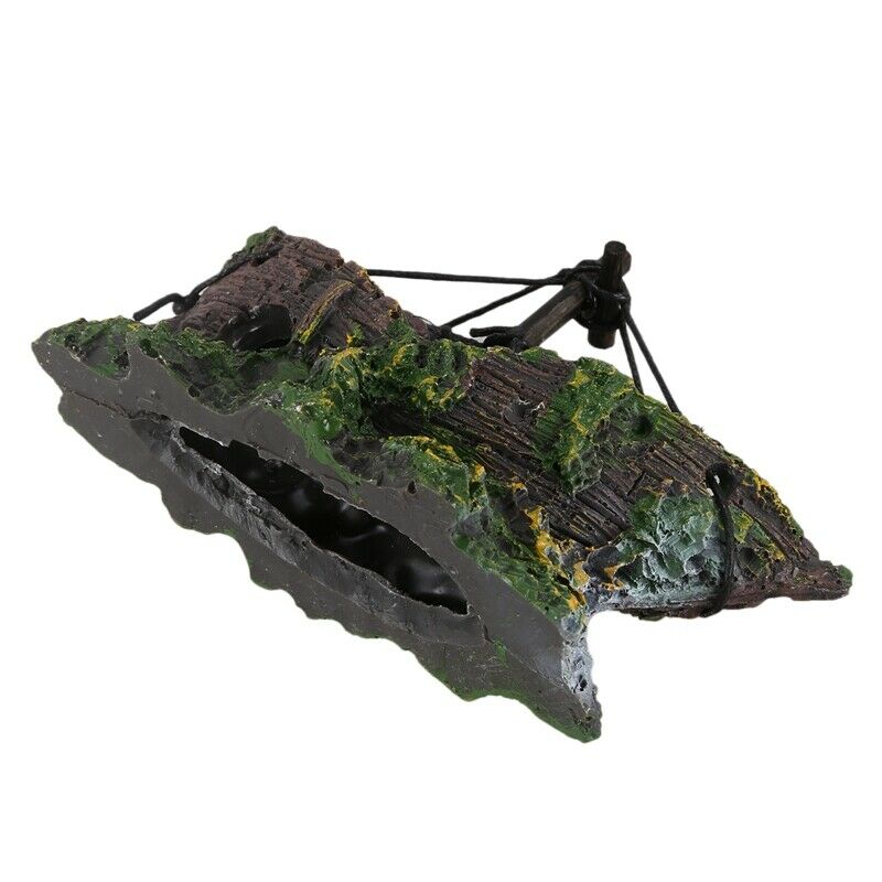 Boat ornament in fish tank Fishing decoration 100% Safety tank decoration X2Q4