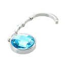 Folding Purse Handbag Holders Crystal Bag Hook Hanger Hold Girl Turkish Blu U6C9