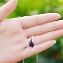 Natural Crystal Amethyst Healing Point Chakra Bead Stone Pendant for Necklace
