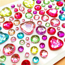 Self Adhesive Glitter Heart Style Crystal Jewel Diamond StickerRhinestoneStrip3c