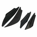 4Pc 1Set Car Black ABS Front Bumper Canards Splitter Fins Body Spoiler Uni ASD