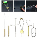 6pcs Fly Tying Tools Vise Fishing Rotary Whip Finisher Half Hitch Bobbin Thread