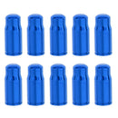 10 Pieces Bicycle Presta Air Valve Cap Wheel Rim Tyre Stem Dust Cover Blue