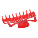 Plastic Red Spring Loaded 18 Teeth Barrette Hair Claw Clamp 4.5" Long for W L6S9