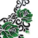 Embroidered floral lace neckline neck collar trim clothes sewing applique deco#