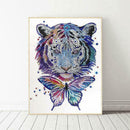 5D DIY Special Shaped Diamond Painting Tiger Butterfly Embroidery Craft Kit Home
