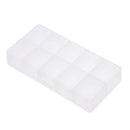2 x 5 Plastic Nail Art Tip Cell Empty Storage Box Case Tool White