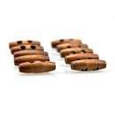 50 Pieces Olive Shape Wooden Toggles Buttons 2 Holes Sewing Buttons for Clo I1I4
