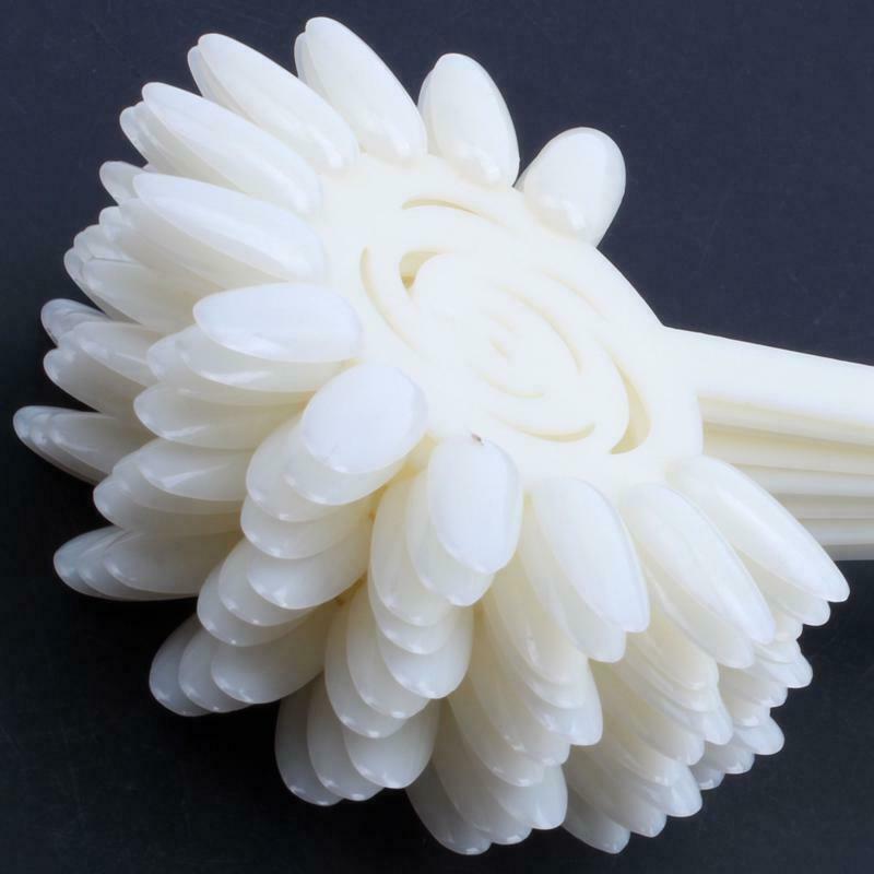 White Acrylic UV False Nail Art Design Tips Polish Display Practice Wheel,  K2B5