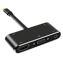 Type C Hub, USB C Hub, 5 in 1 Adapter with USB 3.0 Portable Aluminum Hub with