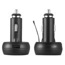 3 in 1 12/24V Car LED Digital Voltmeter Gauge+Thermometer+USB Charger(Blue)